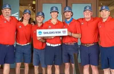 The New England College men’s golf team competed at the NCAA Championships this week, capping off an incredible 2023—2024 season that saw the Pilgrims win the Great Northeast Athletic Conference (GNAC) championship in just their third year as a program.